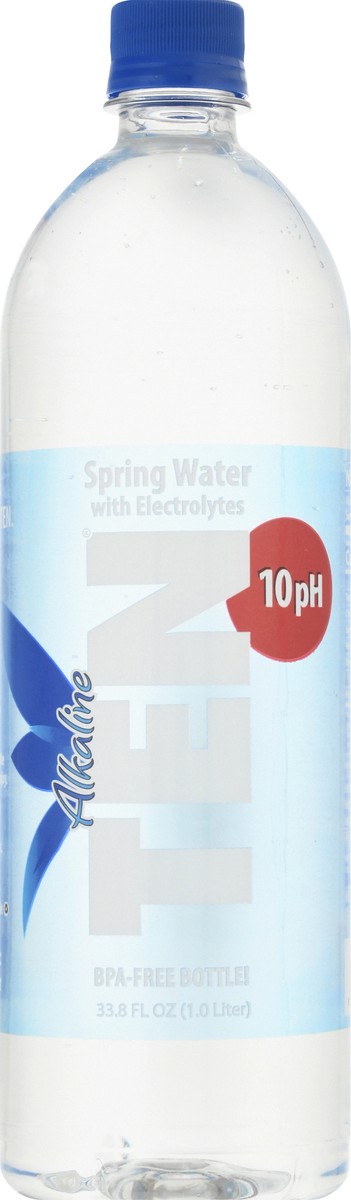 slide 1 of 13, Ten Alkaline 10 pH with Electrolytes Spring Water - 33.8 oz, 33.8 oz