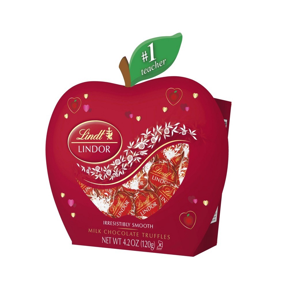 slide 2 of 4, Lindt Lindor Valentine Milk Chocolate Teacher Box, 4.2 oz