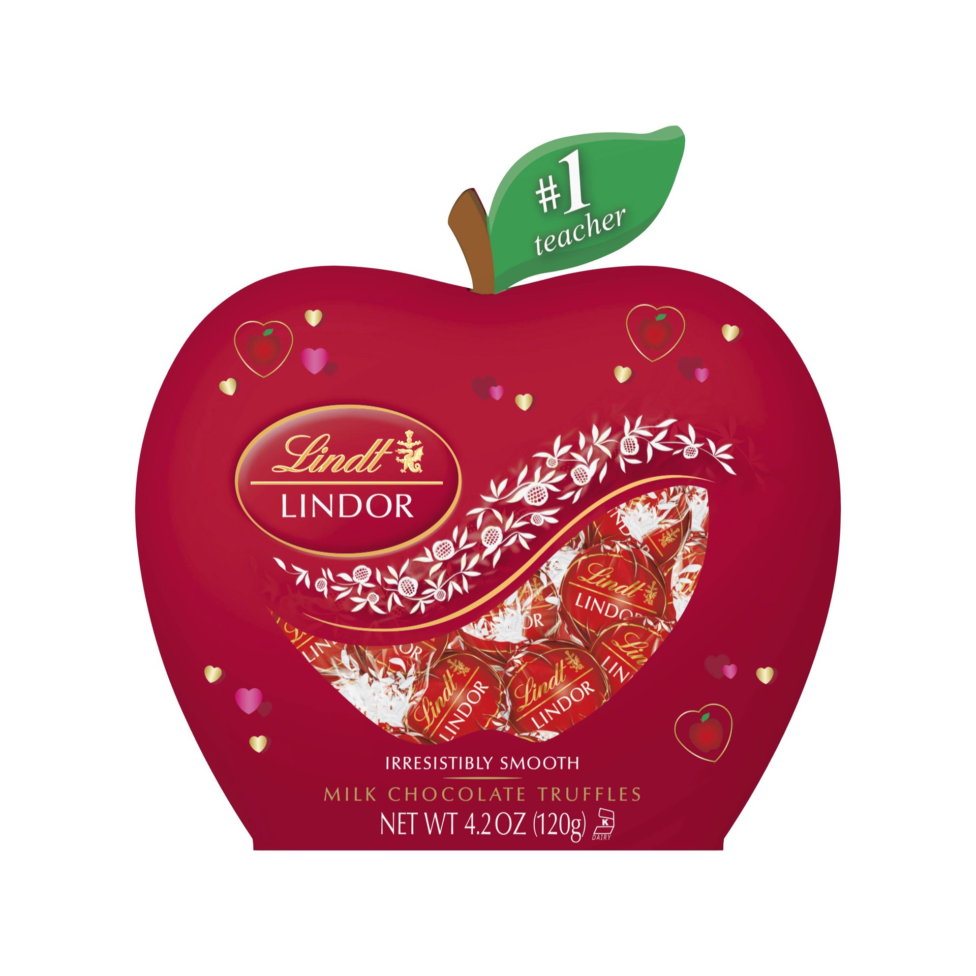 slide 1 of 4, Lindt Lindor Valentine Milk Chocolate Teacher Box, 4.2 oz