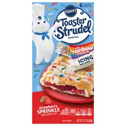 Toaster Strudel Pastries, Strawberry Sprinkle, 6 Count, 12.7 oz