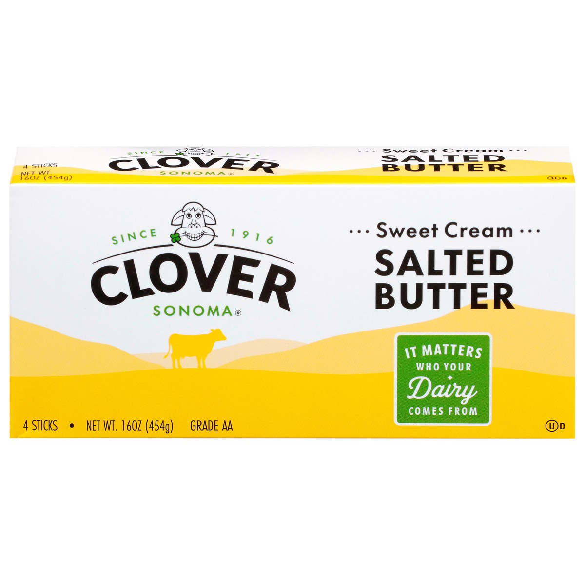 slide 1 of 4, Clover Sonoma Salted Sweet Cream Butter - 4 Sticks, 4 ct