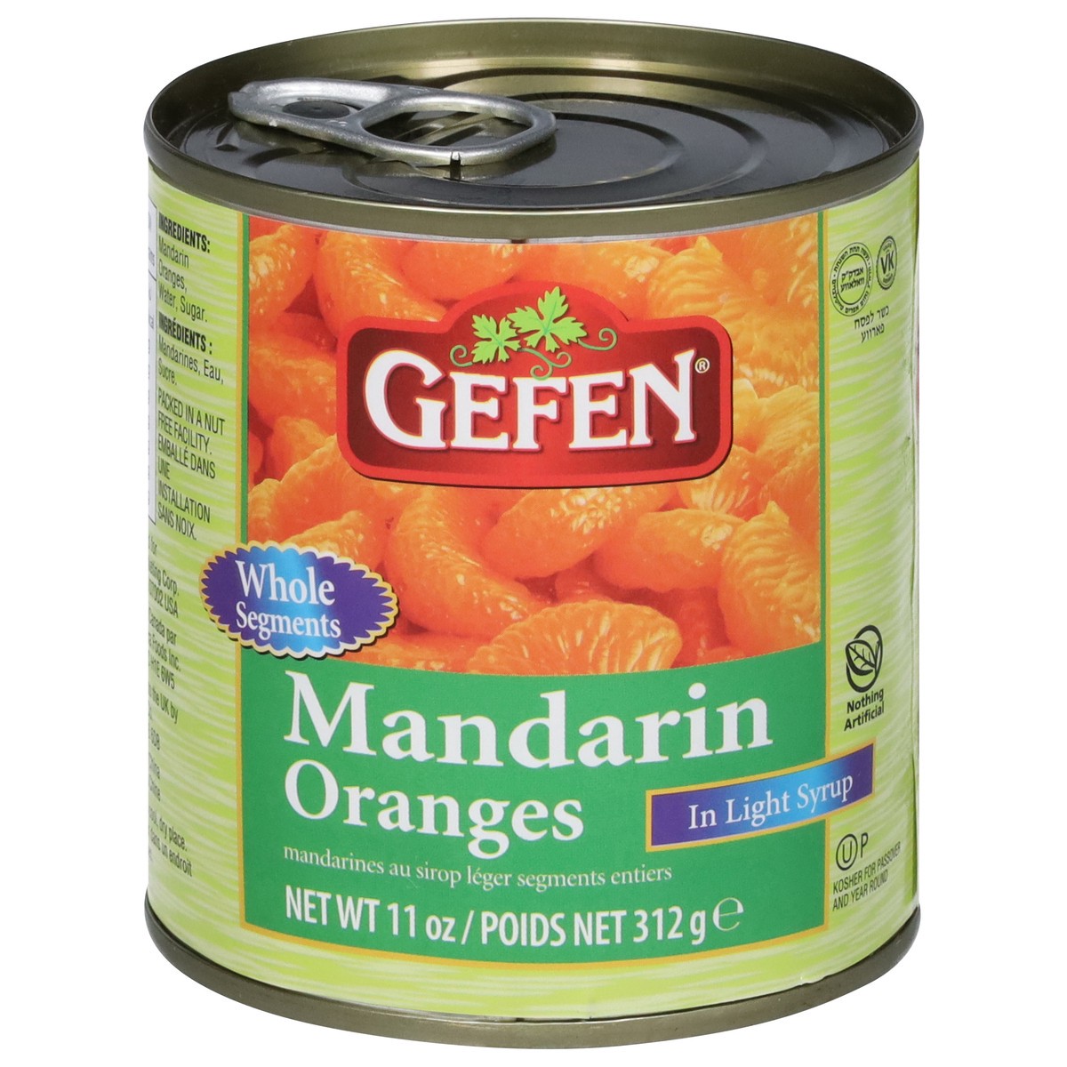 slide 1 of 2, Gefen Whole Segments Mandarin Oranges in Light Syrup 11 oz, 11 oz