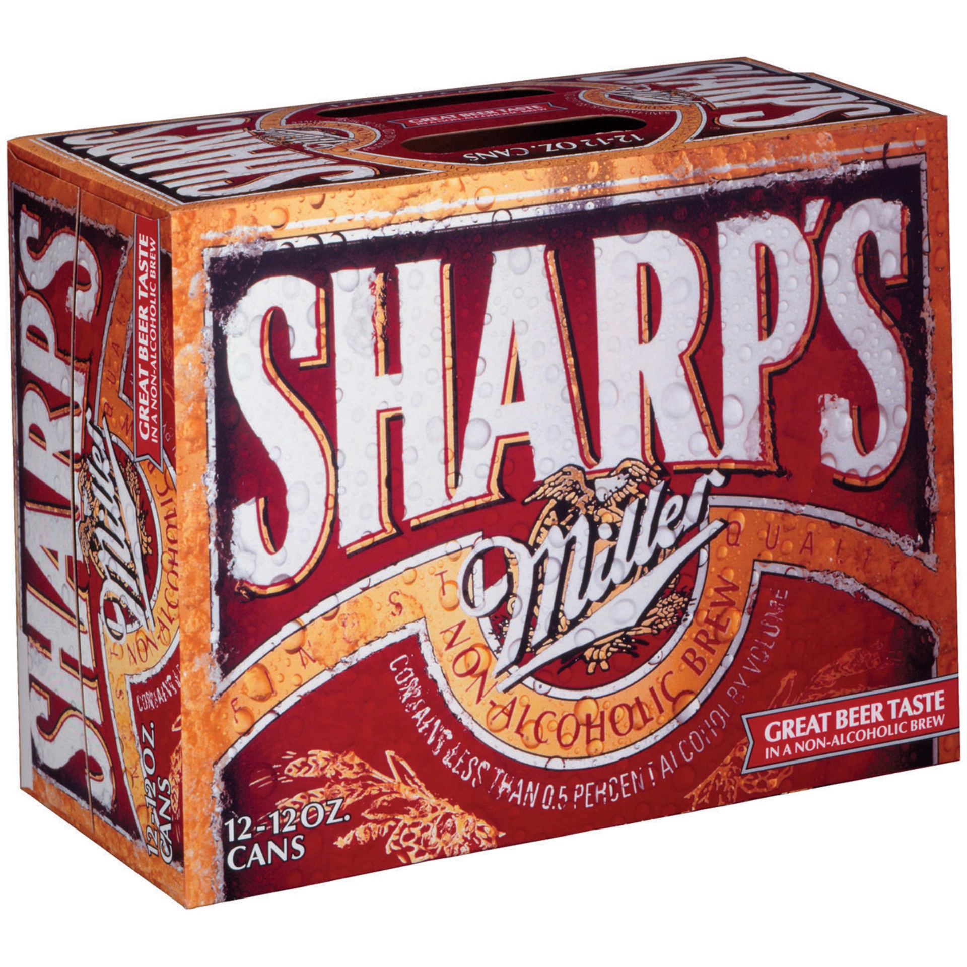 slide 1 of 2, Sharp's Non-Alcoholic Brew, 12 Pack, 12 fl. oz. Cans, 0.5% ABV, 12 fl oz