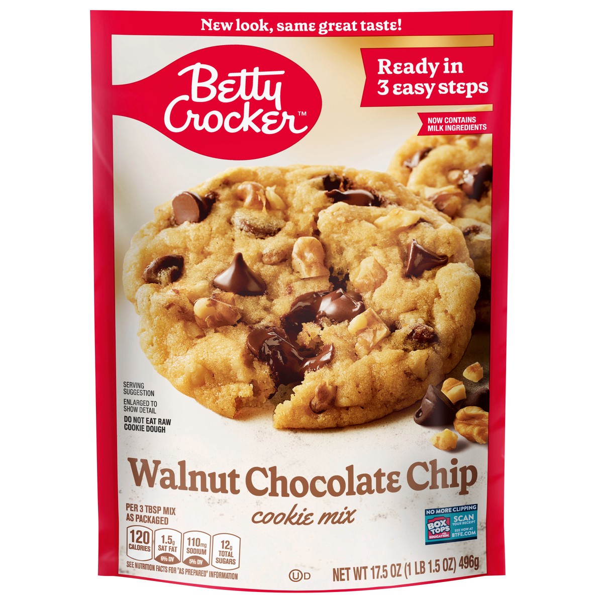 slide 1 of 1, Betty Crocker Walnut Chocolate Chip Cookie Mix, 17.5 oz, 17.5 oz