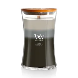 WoodWick Warm Woods Scented Trilogy Large Hourglass Candle, Crackles as it Burns, Perfect for gifting, 21oz