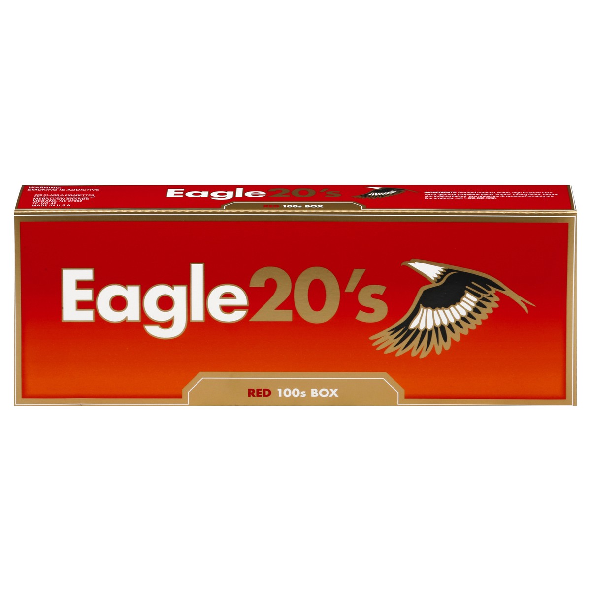 slide 1 of 9, Eagle Brand Cigarettes, Class A, Red 100s, 200 ct