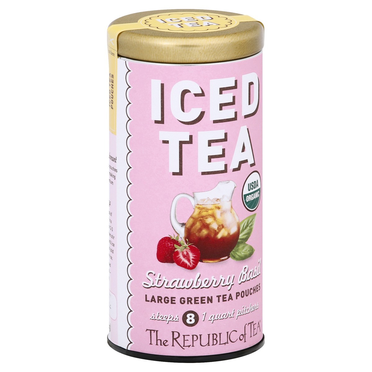 slide 4 of 12, The Republic of Tea Strawberry Basil Iced Tea Pouches - 8 ct, 8 ct