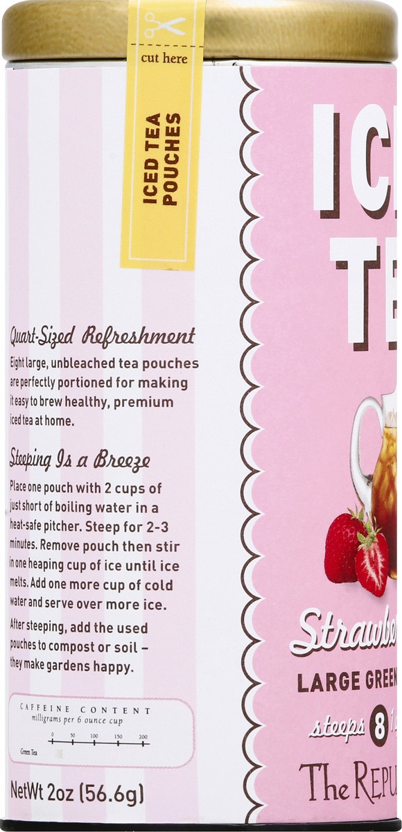 slide 5 of 12, The Republic of Tea Strawberry Basil Iced Tea Pouches - 8 ct, 8 ct