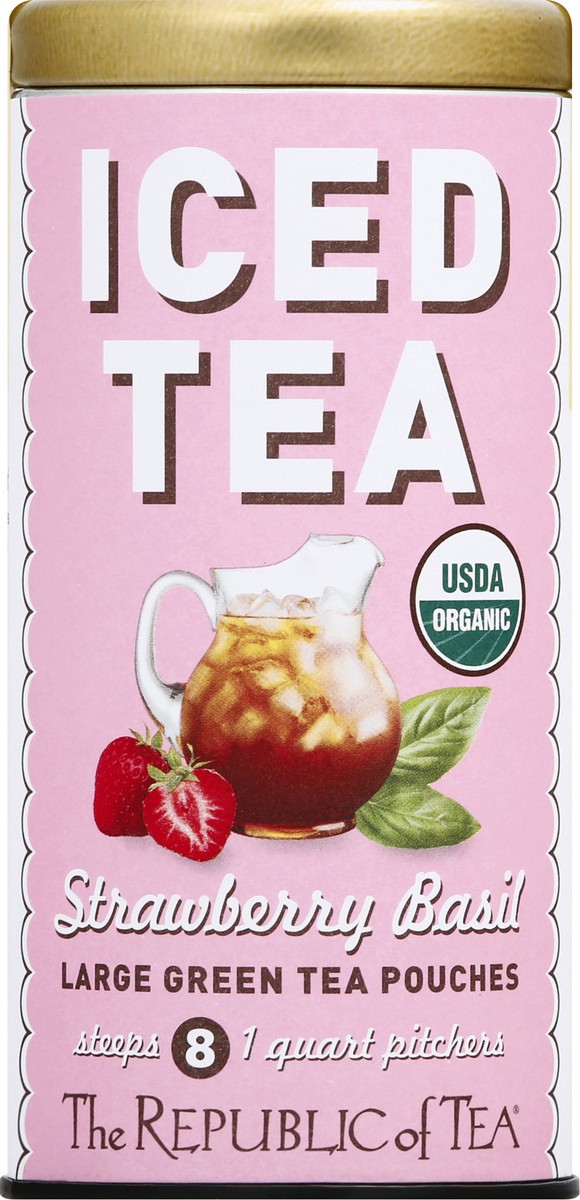 slide 10 of 12, The Republic of Tea Strawberry Basil Iced Tea Pouches - 8 ct, 8 ct