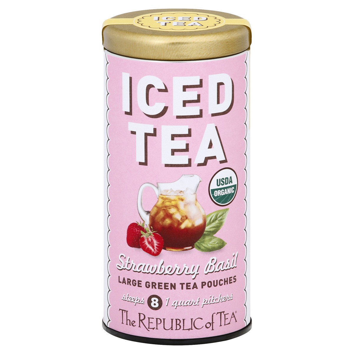 slide 9 of 12, The Republic of Tea Strawberry Basil Iced Tea Pouches - 8 ct, 8 ct