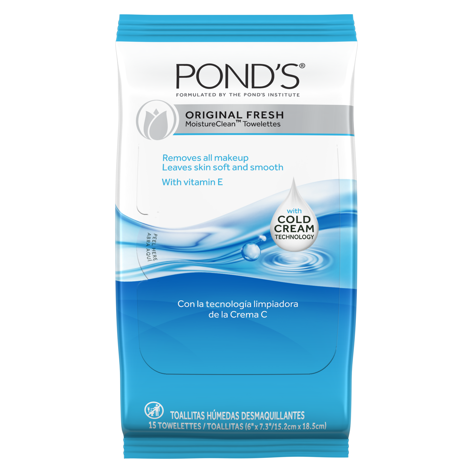 slide 4 of 4, Pond's Makeup Remover Wipes Original Fresh, 75 Count, 71 ct