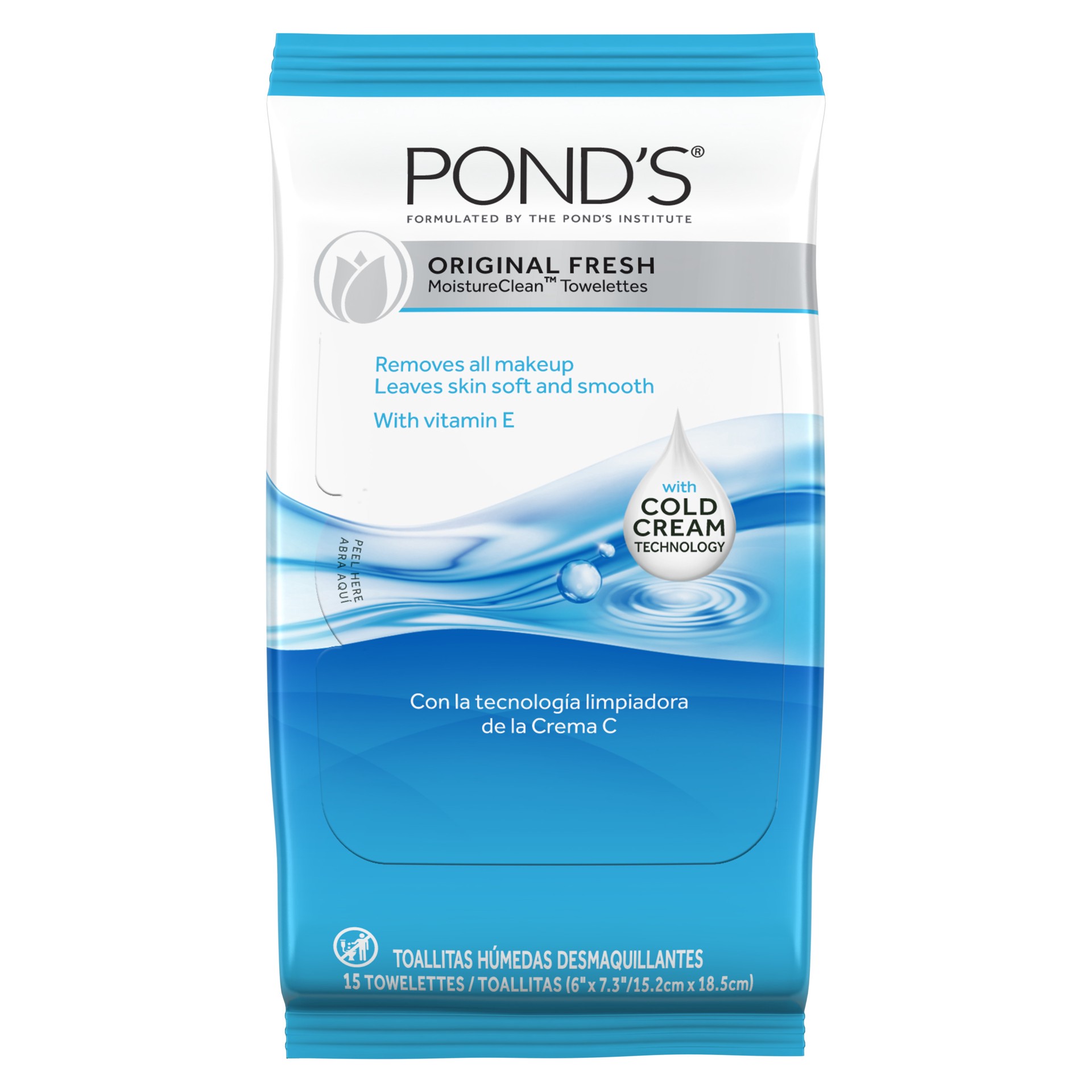 slide 1 of 4, Pond's Makeup Remover Wipes Original Fresh, 75 Count, 71 ct