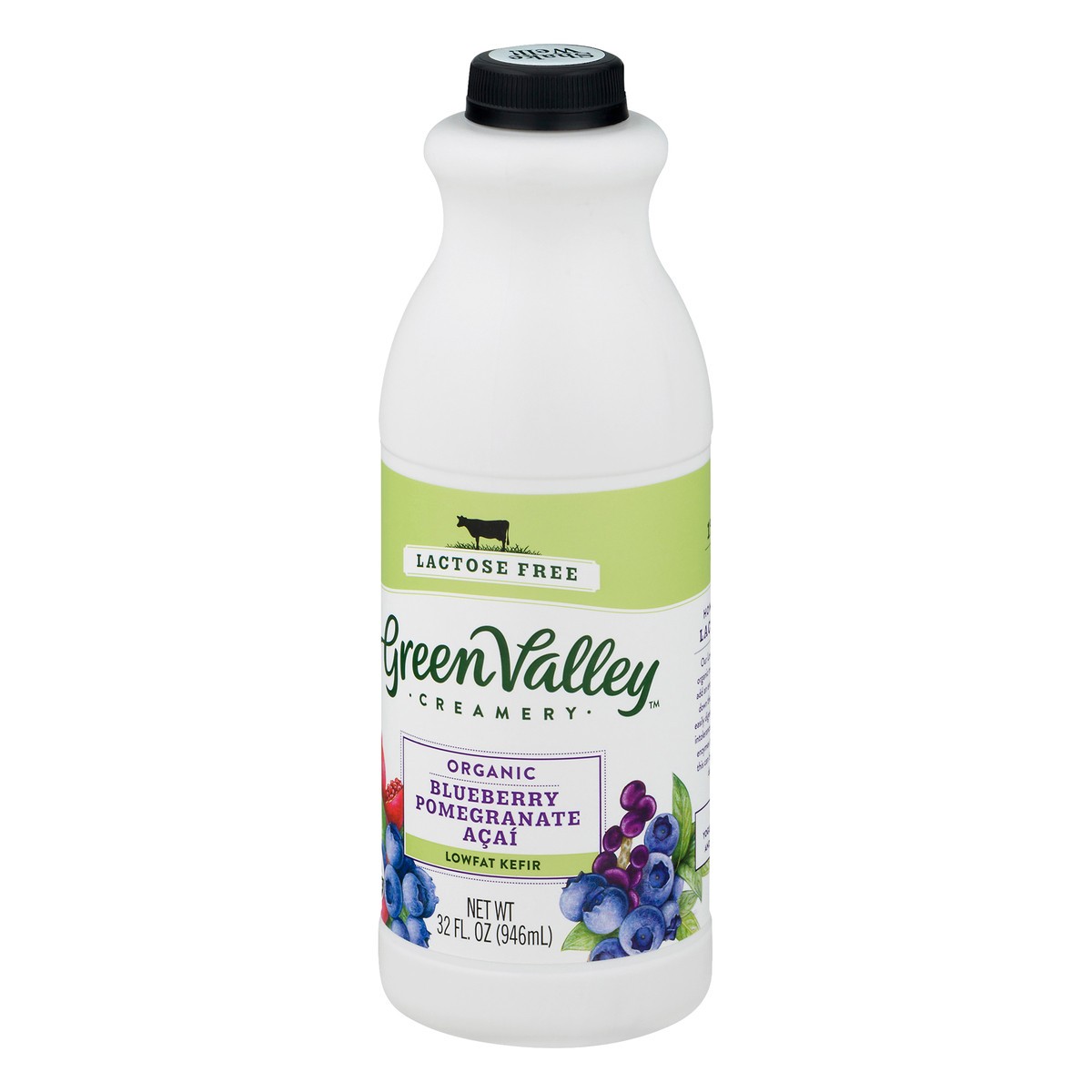 slide 4 of 10, Green Valley Creamery Lactose Free Organic Lowfat Blueberry Pomegranate Acai Kefir 32 oz, 32 oz