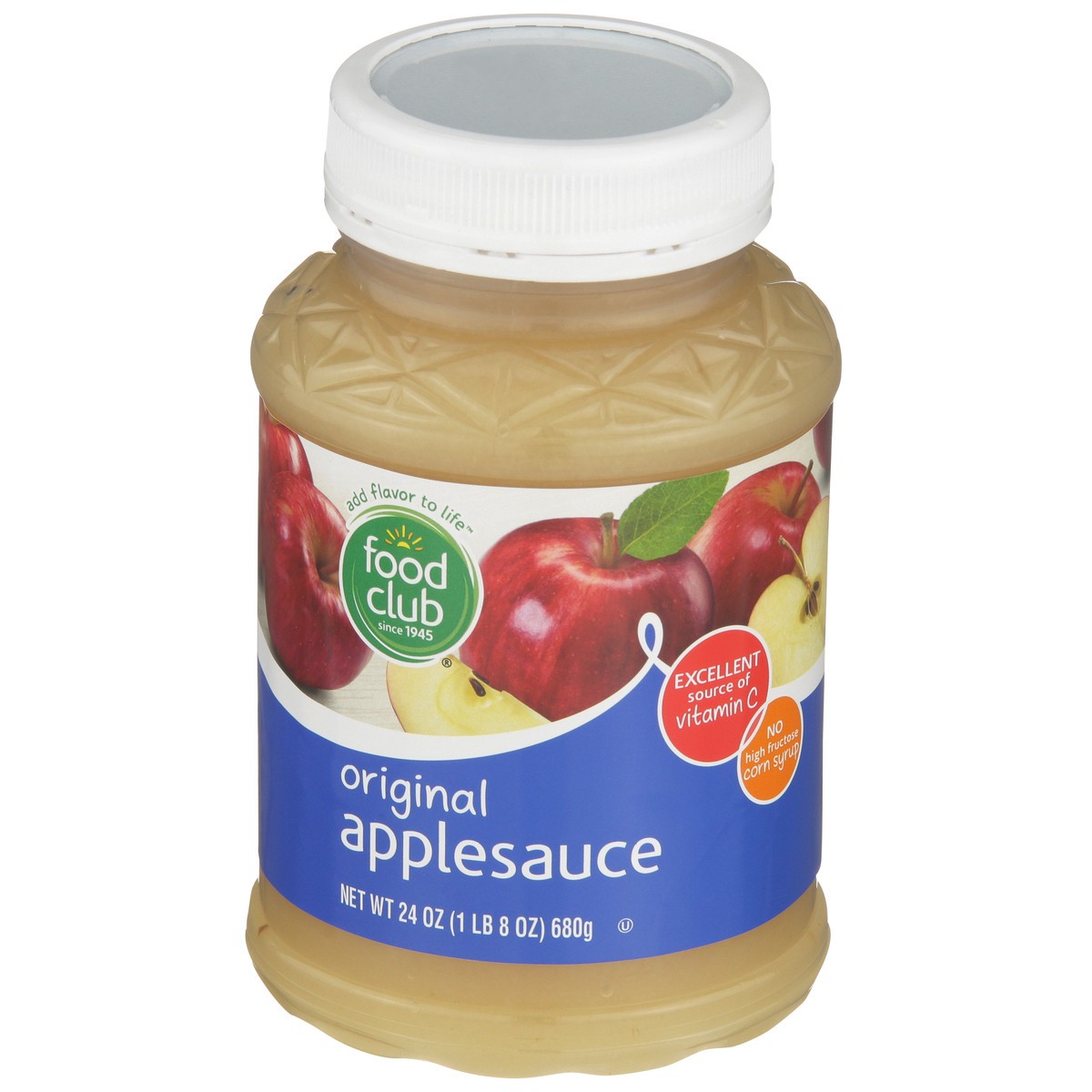 slide 3 of 9, Food Club Applesauce, Original, 24 oz