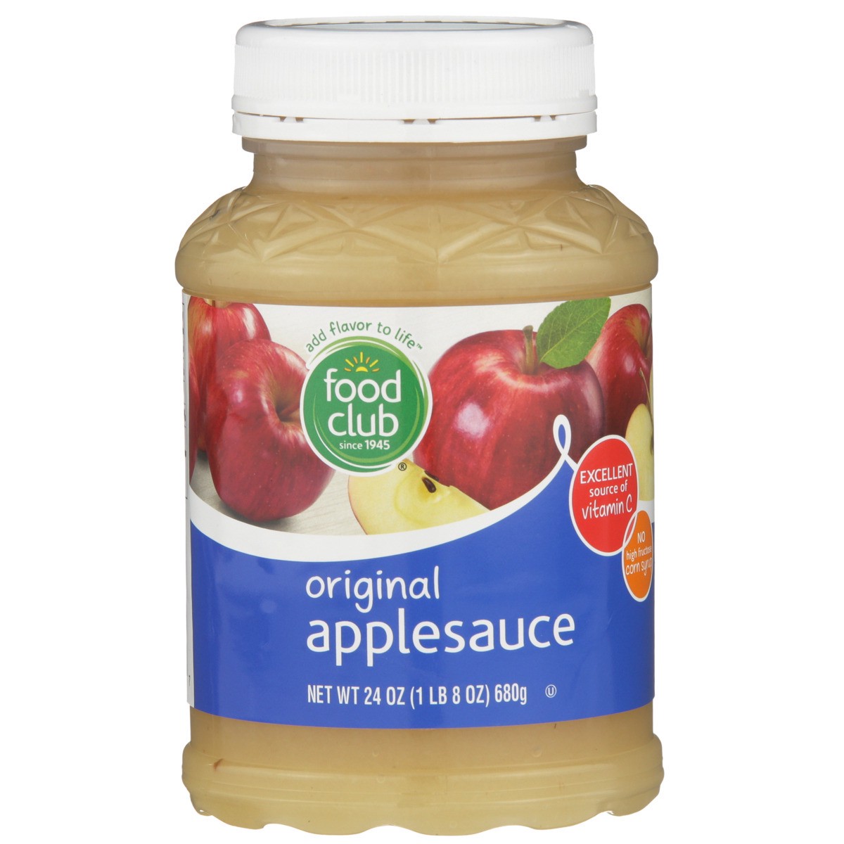 slide 8 of 9, Food Club Applesauce, Original, 24 oz