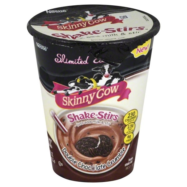 slide 1 of 1, Skinny Cow Shake Mix, Frozen, Double Chocolate Crumble, 1 ct