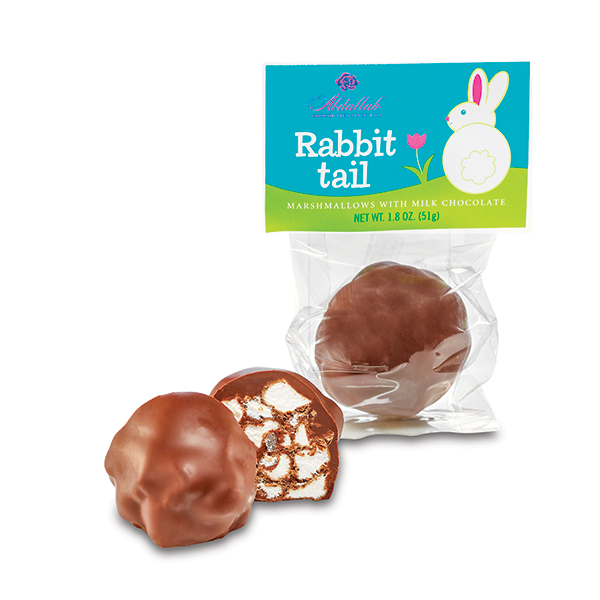 slide 1 of 1, Abdallah Candies Easter Milk Chocolate Marshmallow Bunny Tail, 1.8 oz