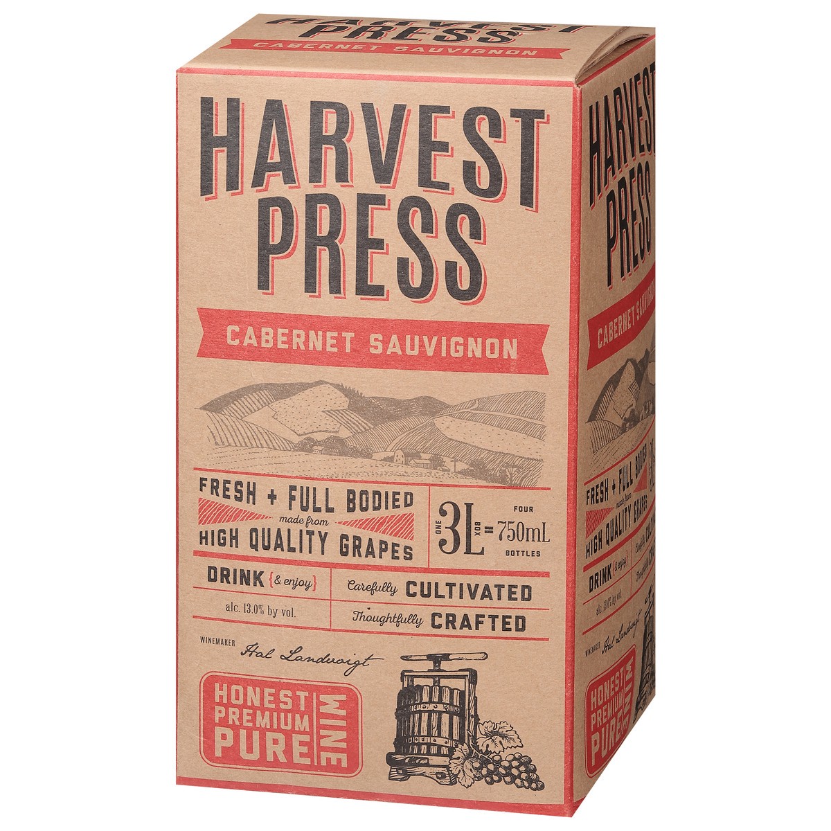 slide 6 of 9, Harvest Press Cabernet Sauvignon 3 l, 3 liter