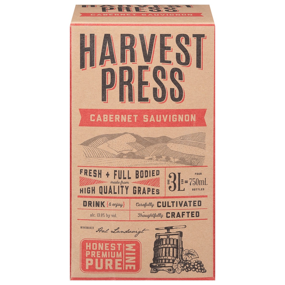 slide 4 of 9, Harvest Press Cabernet Sauvignon 3 l, 3 liter