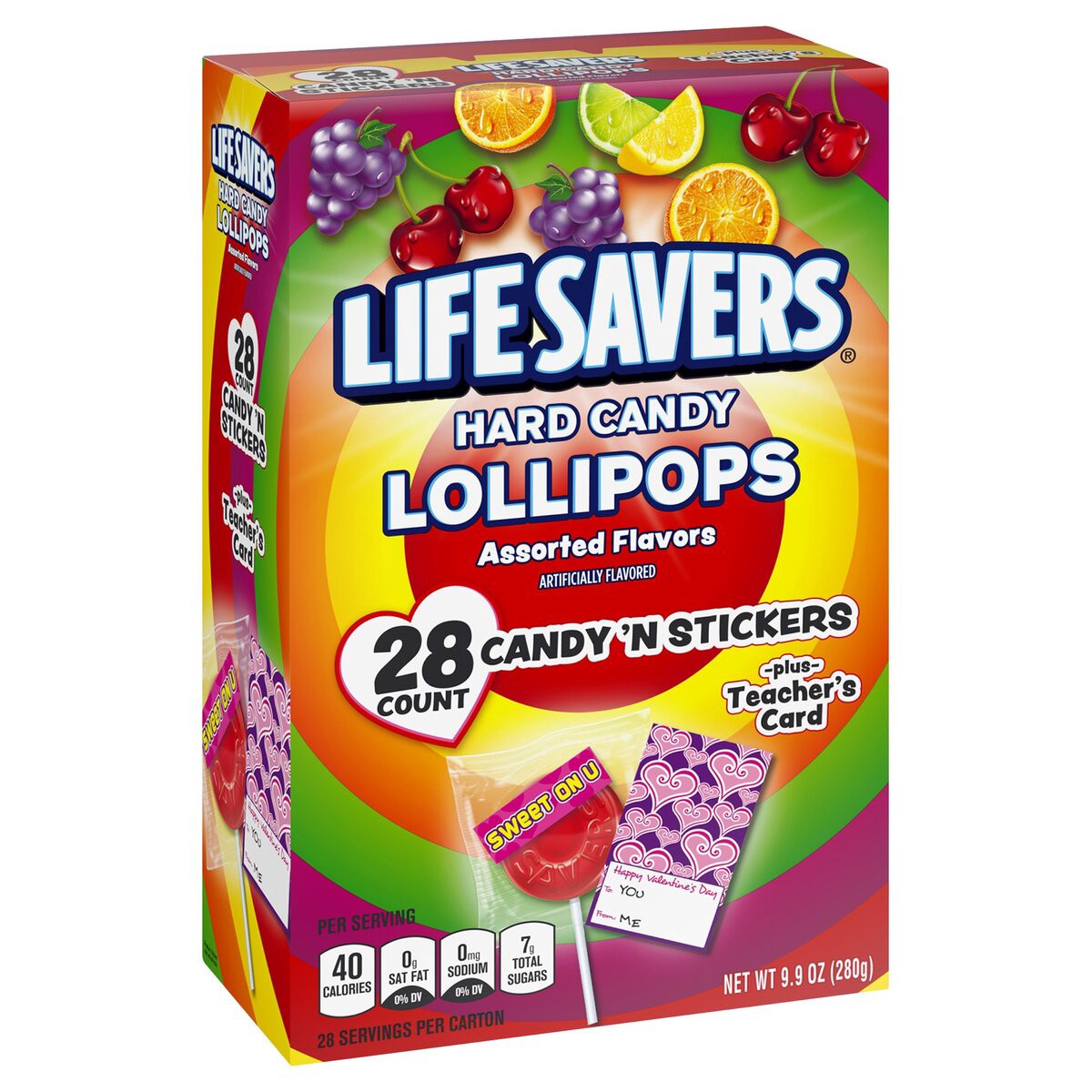 slide 5 of 7, LIFE SAVERS Valentine's Lollipop Exchange Kit, 9.9-Ounce 28 Count Box, 9.9 oz