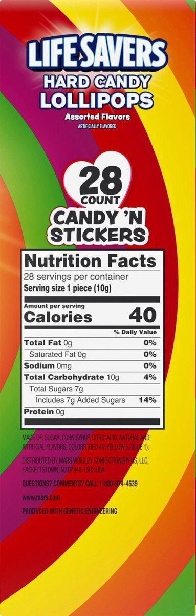 slide 7 of 7, LIFE SAVERS Valentine's Lollipop Exchange Kit, 9.9-Ounce 28 Count Box, 9.9 oz