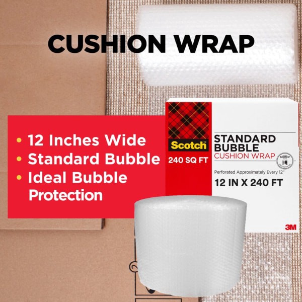 slide 3 of 9, Scotch Cushion Wrap Perforated Roll, 12 in x 10 ft