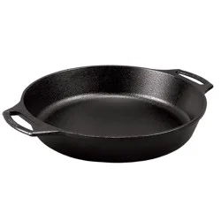 Lodge Seasoned Cast Iron Dual Handle Baker's Skillet