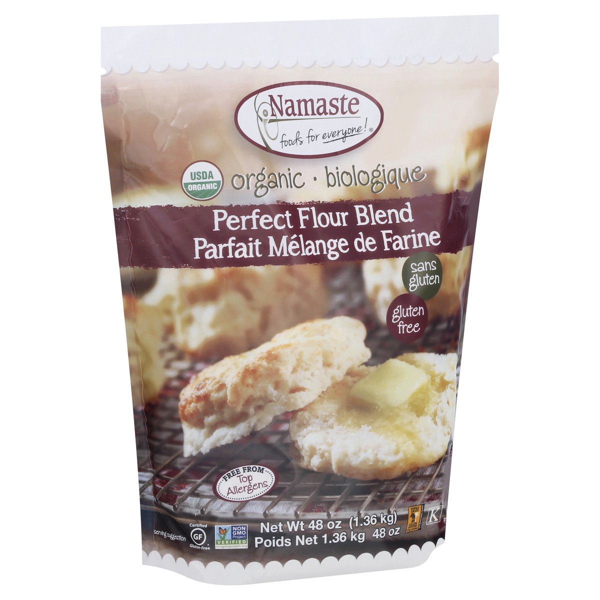 slide 5 of 12, Namaste Organic Flour Blend 48 oz, 48 oz