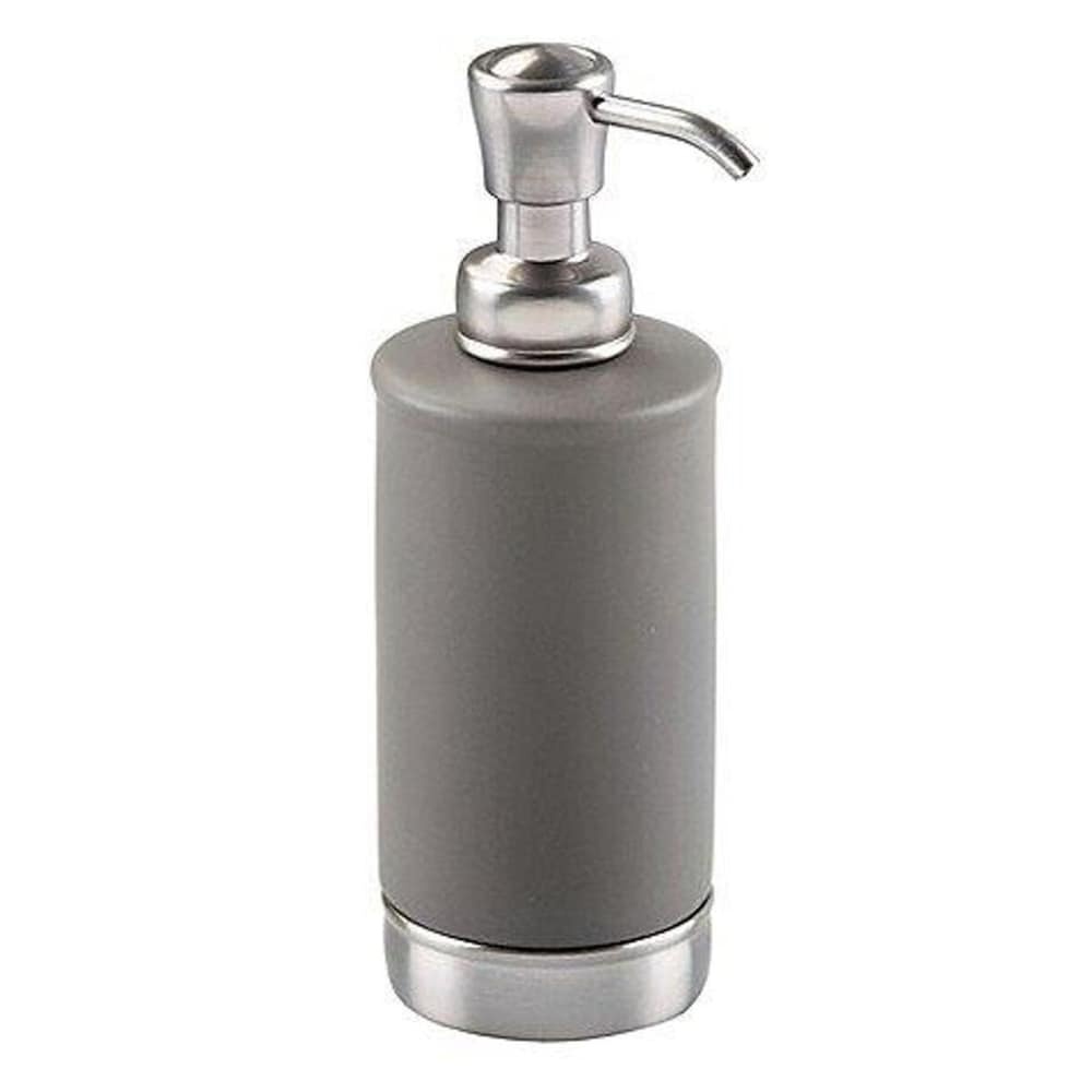 slide 1 of 1, InterDesign York Soap Pump - Matte Gray/Silver, 1 ct