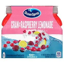 Ocean Spray Cran-Raspberry Lemonade Juice Drinks, 10 fl oz, 6 Count