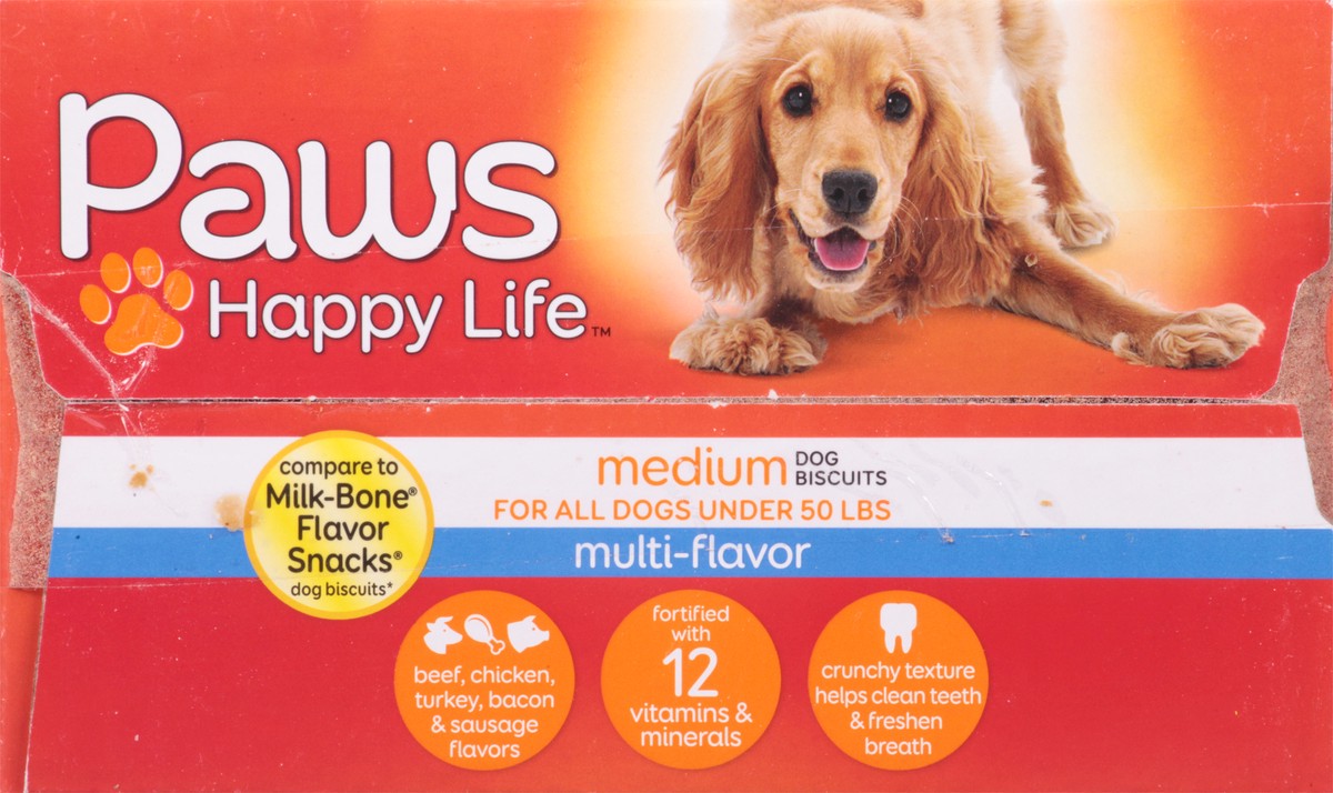 slide 9 of 9, Paws Happy Life Medium Multi-Flavor Dog Biscuits 60 oz, 60 oz