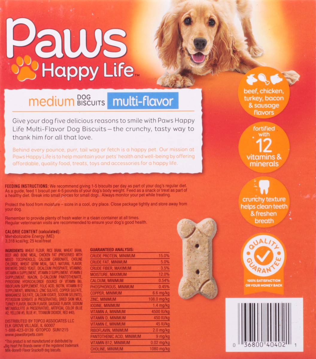 slide 3 of 9, Paws Happy Life Medium Multi-Flavor Dog Biscuits 60 oz, 60 oz