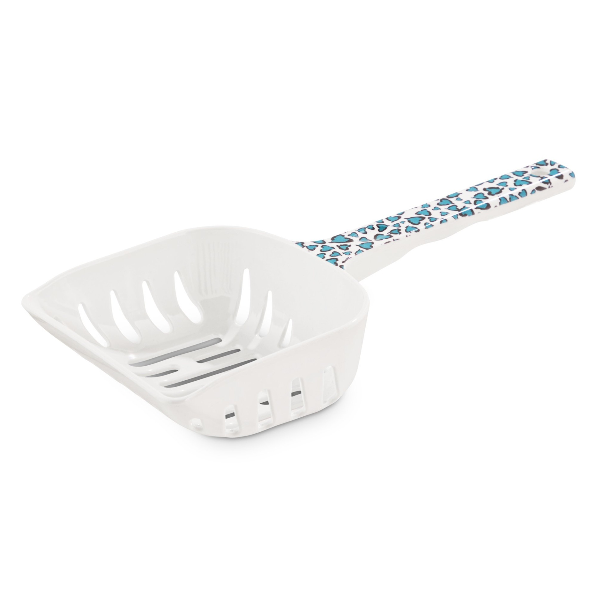 slide 1 of 1, So Phresh Easy-Lift Cat Litter Scoop with Teal Cheetah Print, 1 ct