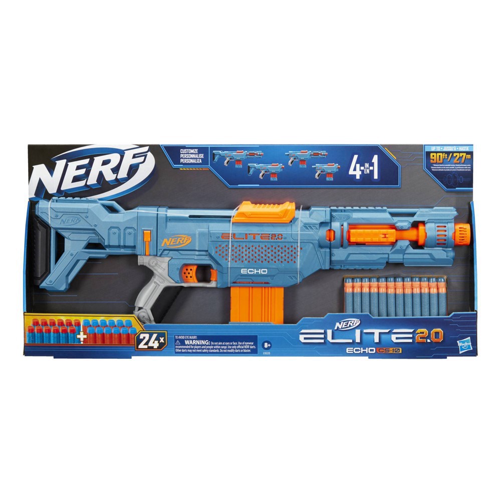 slide 4 of 7, Nerf Elite 2.0 Echo CS-10 Blaster, 1 ct
