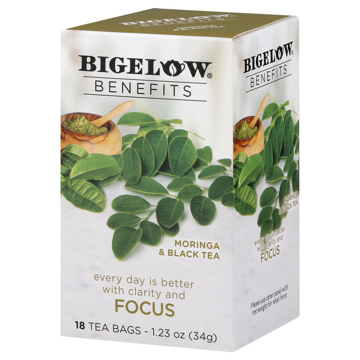 slide 6 of 9, Bigelow Focus Moringa Black Tea, 18 ct