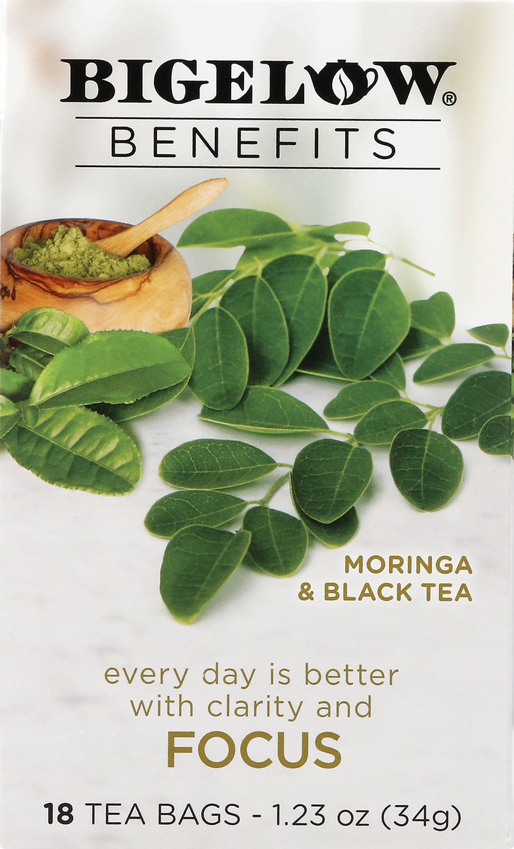 slide 8 of 9, Bigelow Focus Moringa Black Tea, 18 ct