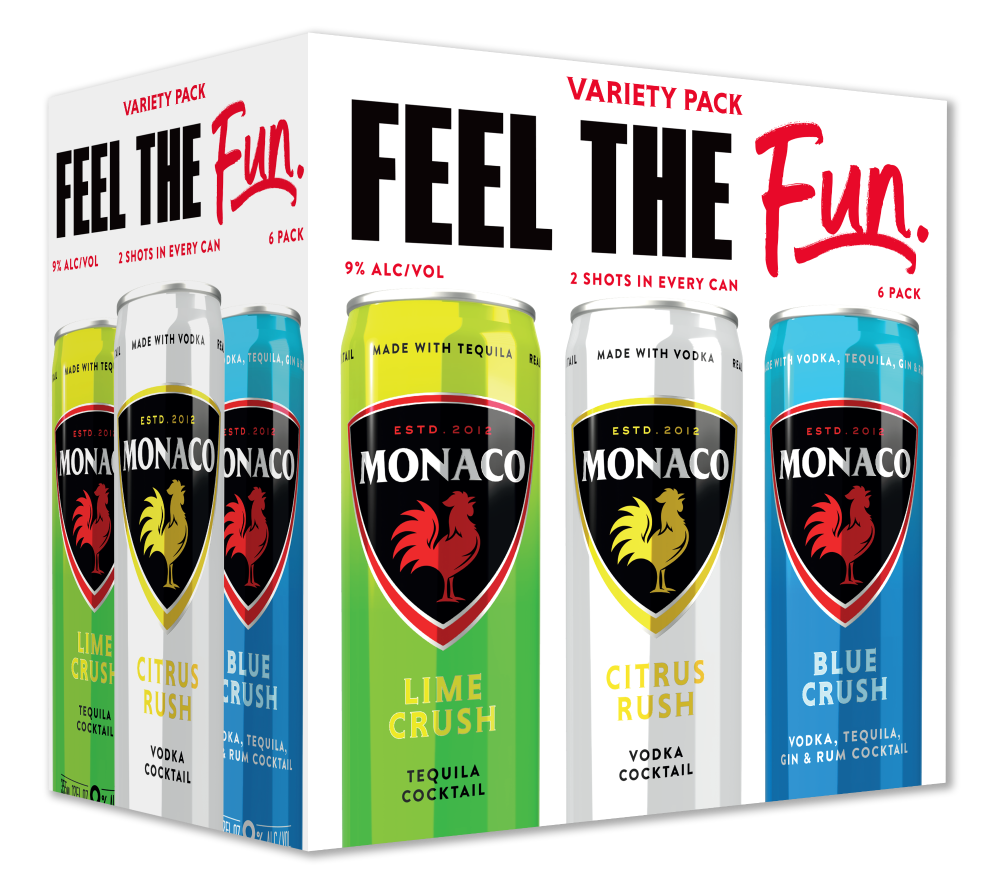 slide 2 of 3, Monaco Blue Crush/Citrus Rush/Tequila Lime Crush Cocktail Variety Pack 6 - 12 fl oz Cans, 6 ct; 12 fl oz