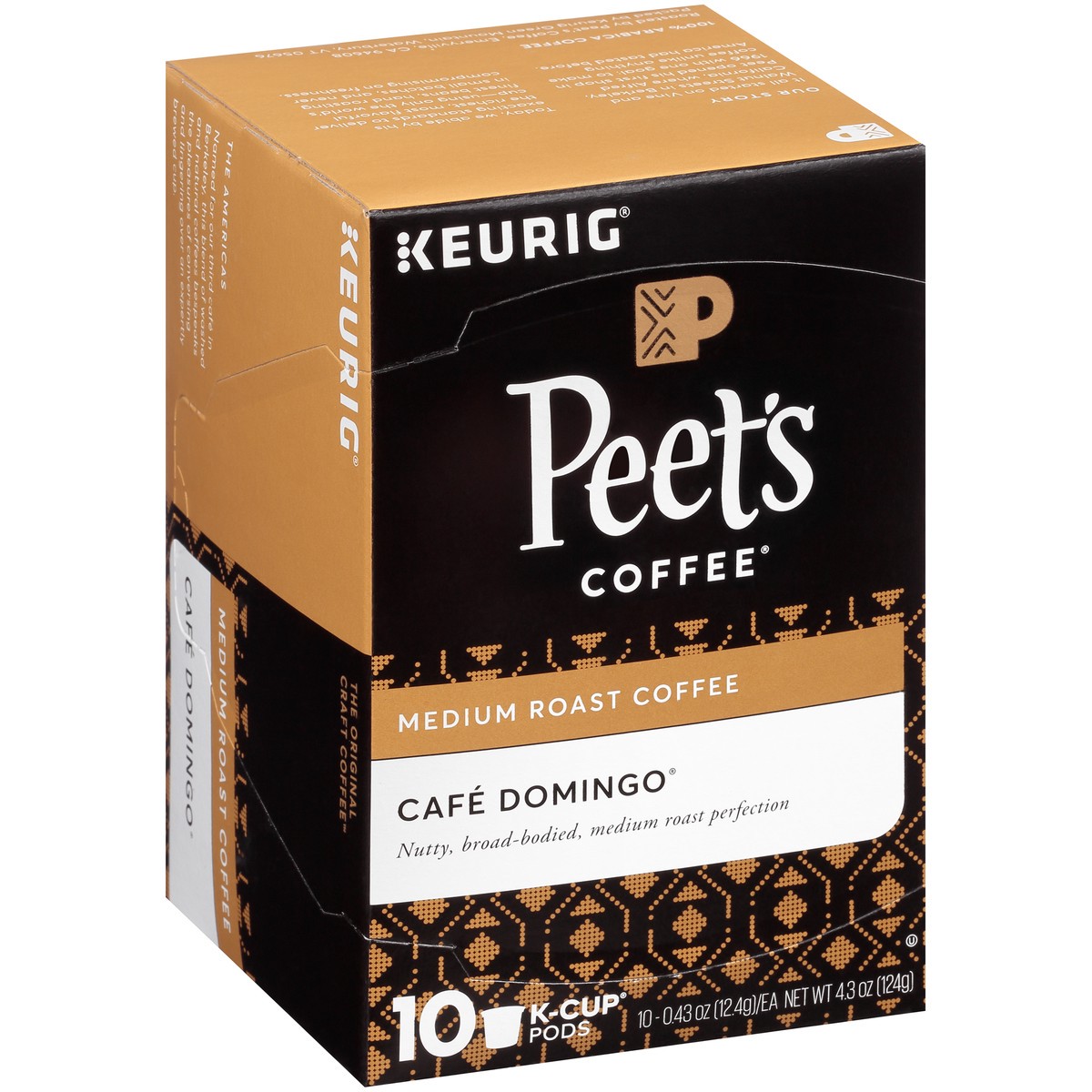 slide 2 of 9, Peet's Coffee Cafe Domingo Medium Roast Coffee K-Cup Pods 10 ct Box, 4.3 oz