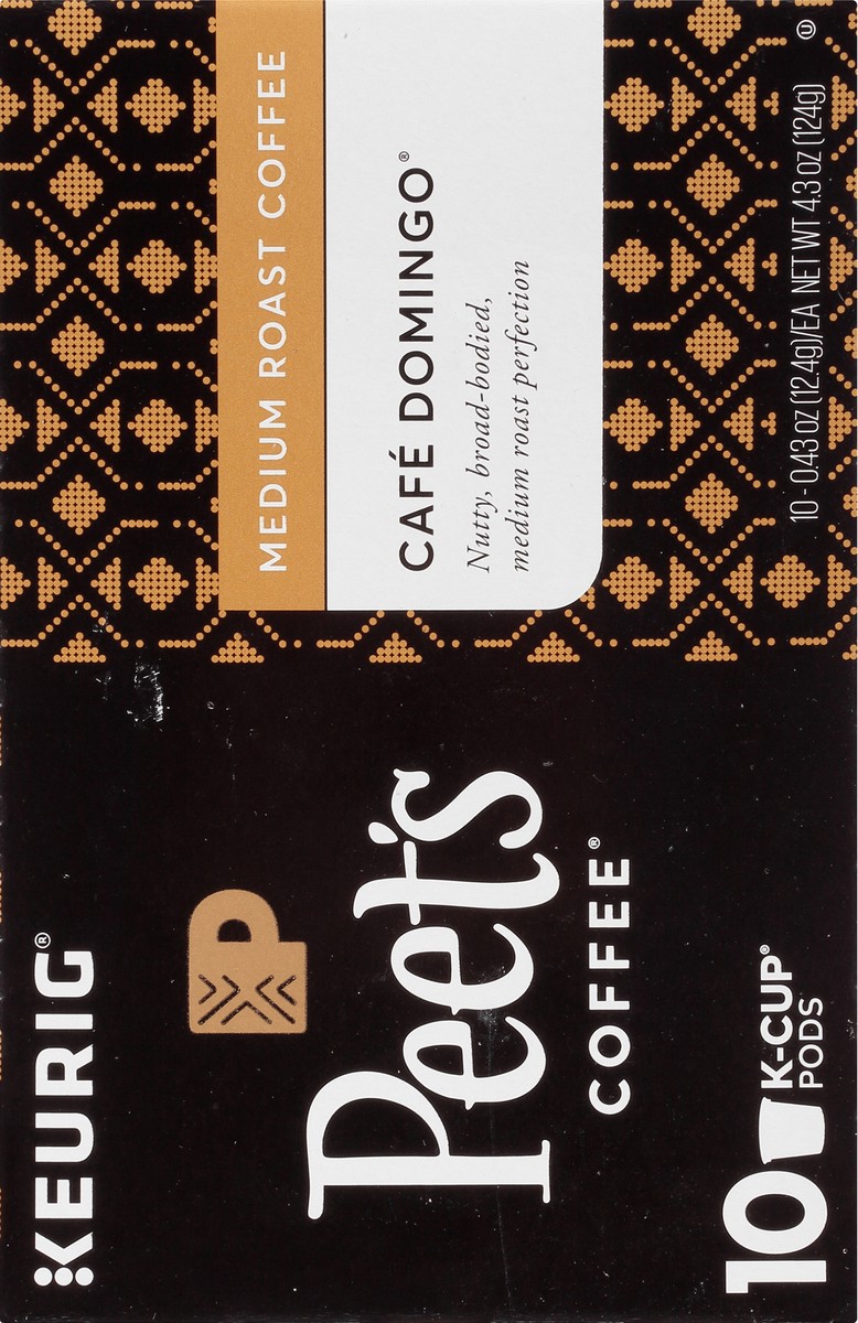 slide 8 of 9, Peet's Coffee Cafe Domingo Medium Roast Coffee K-Cup Pods 10 ct Box, 4.3 oz