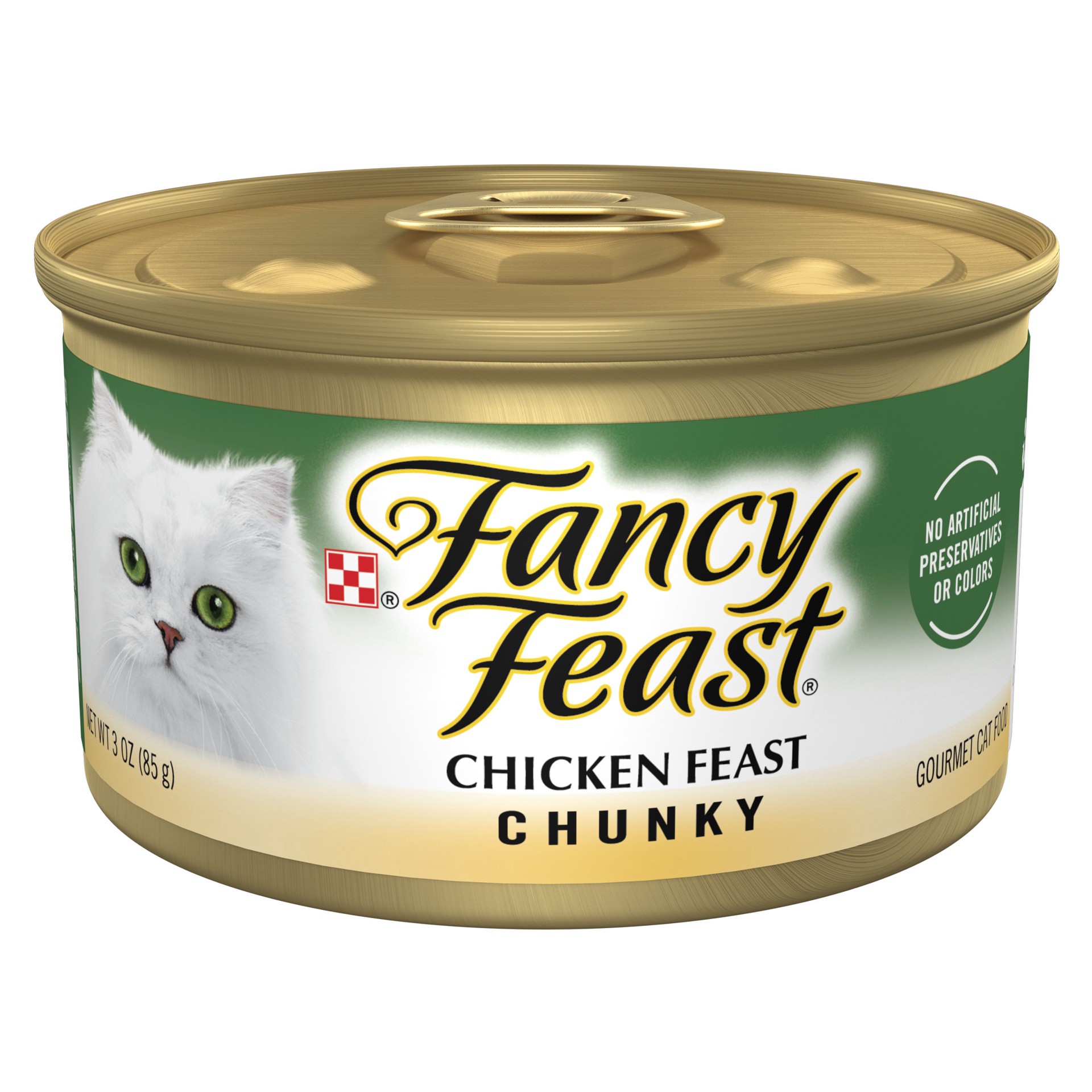 slide 1 of 9, Fancy Feast Chunky Chicken Feast Cat Food, 3 oz