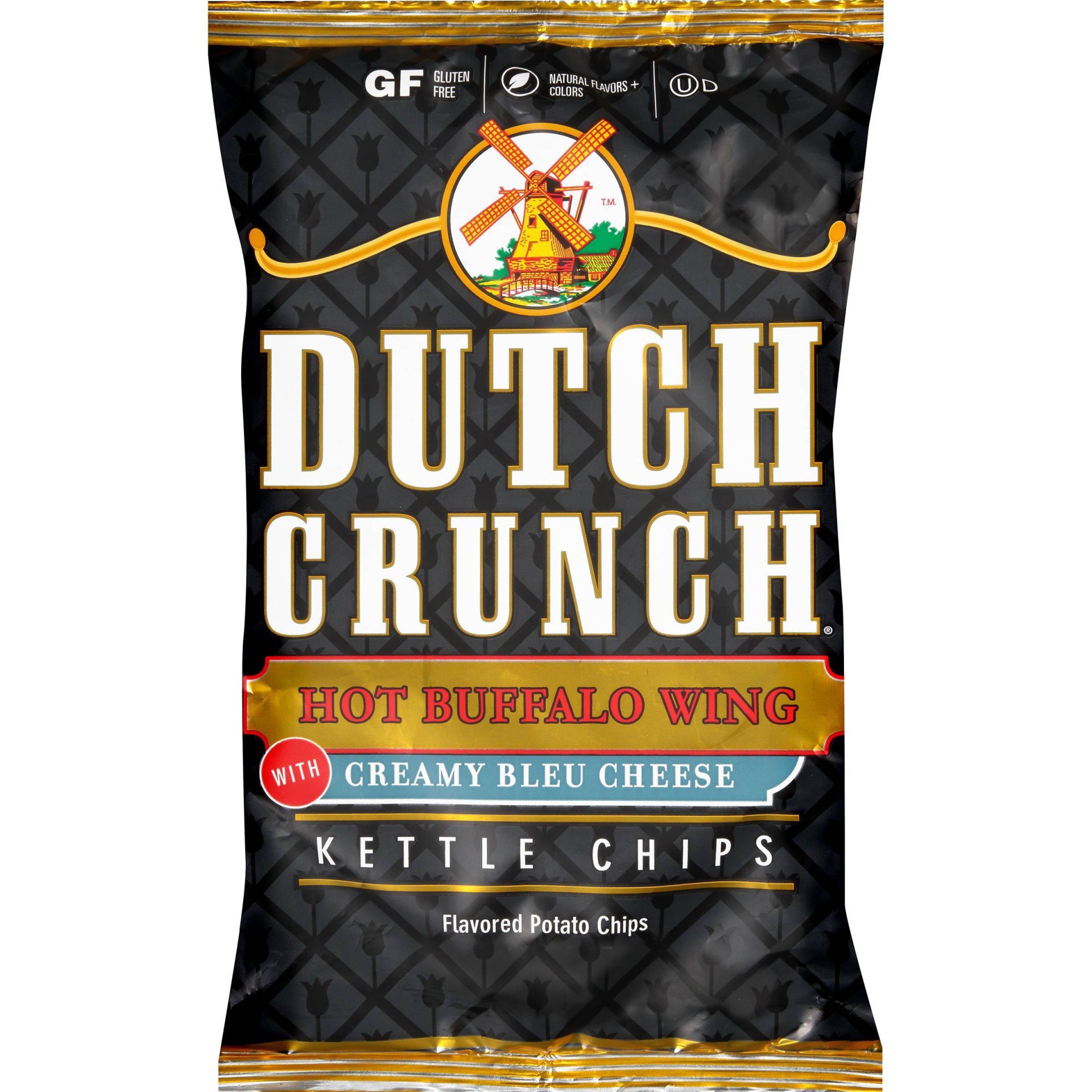 slide 1 of 9, Old Dutch Crunch Hot Buffalo Wing Creamy Bleu Cheese Kettle Chips, 9 oz