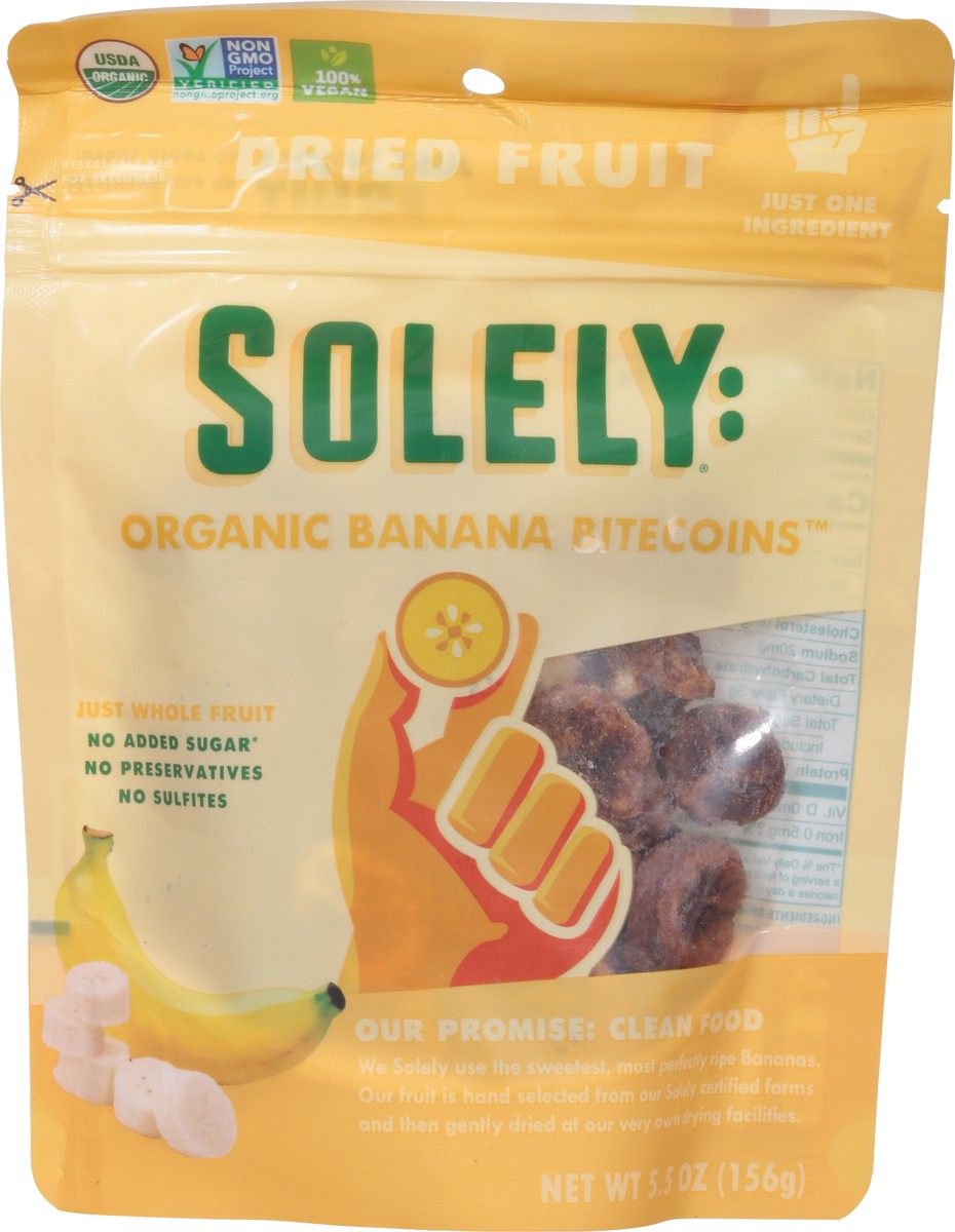 slide 5 of 14, Solely Organic Banana Bitecoins Dried Fruit 5.5 oz, 1 ct