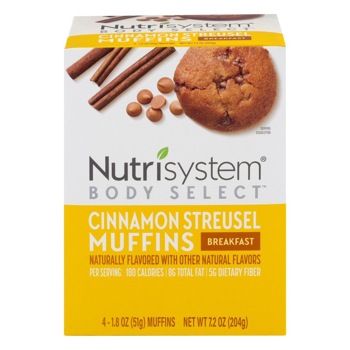 slide 1 of 12, Nutrisystem Body Select Breakfast Cinnamon Streusel Muffins 4 ea, 4 ct