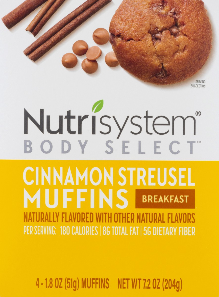 slide 10 of 12, Nutrisystem Body Select Breakfast Cinnamon Streusel Muffins 4 ea, 4 ct