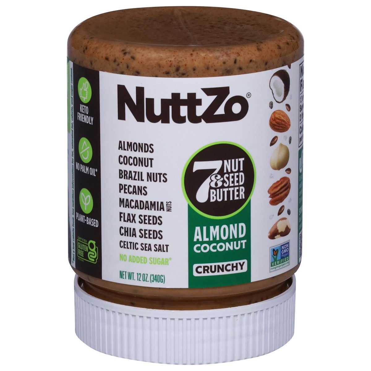 slide 1 of 13, NuttZo Crunchy Almond Coconut 7 Nut & Seed Butter 12 oz, 12 oz