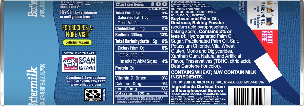 slide 4 of 8, Pillsbury Flaky Layers Biscuits, Buttermilk, 10 ct., 12 oz., 10 ct