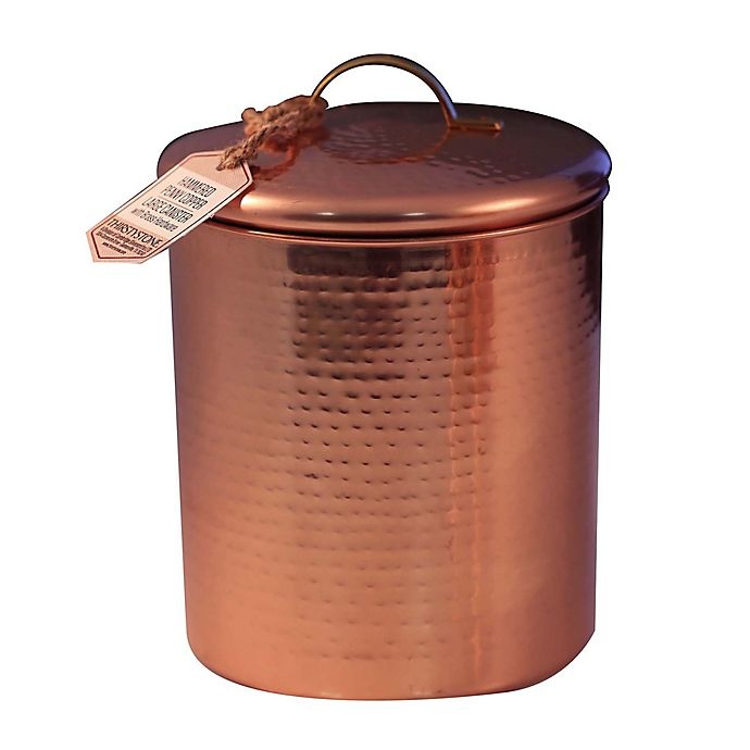 slide 1 of 1, Thirstystone Large Hammered Penny Canister with Brass Handle, 1 ct