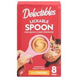 Delectables Lickable Spoon with Chicken Treats for Cats 8 - 0.35 oz Spoons