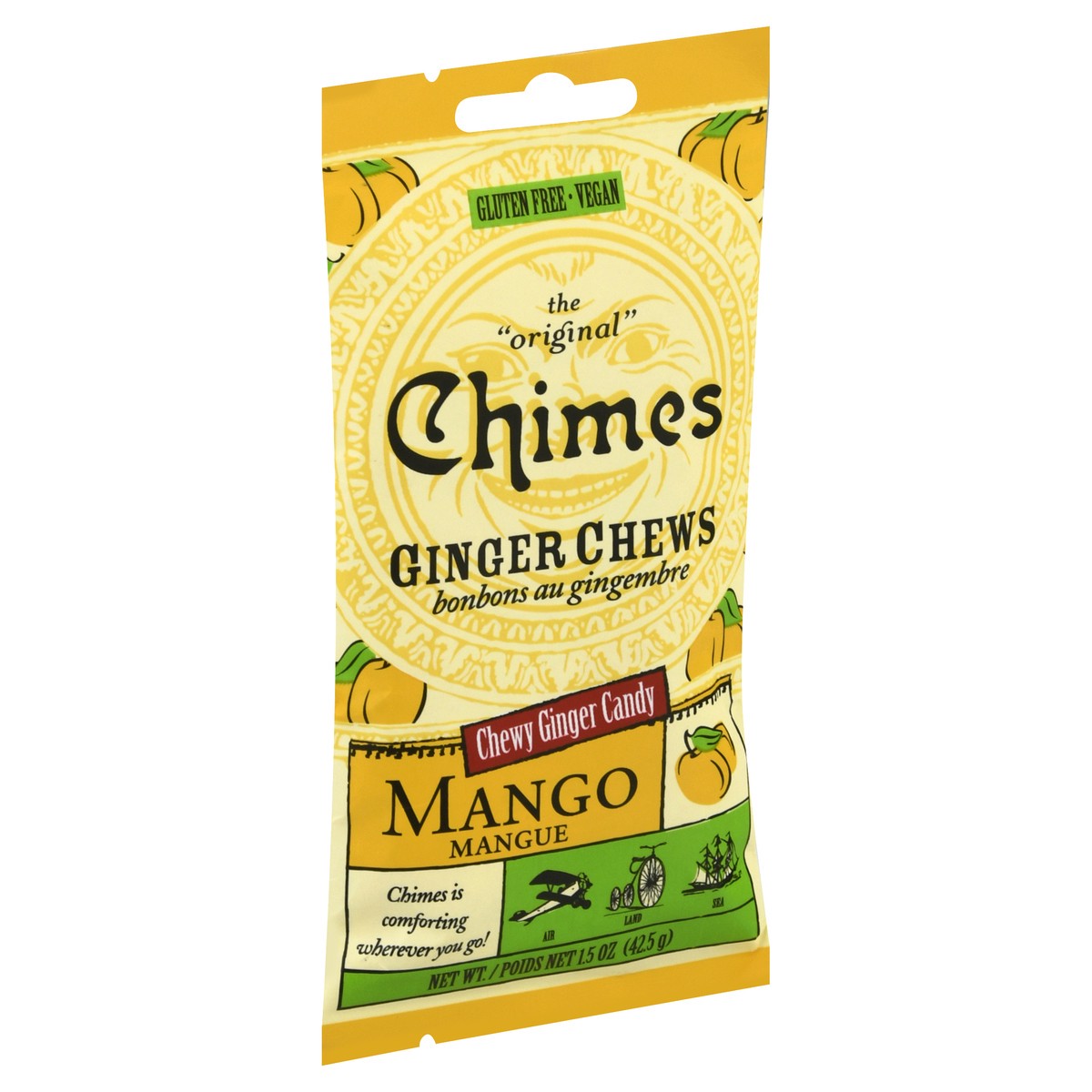 slide 2 of 9, Chimes Ginger Chews Mango, 1.5 oz