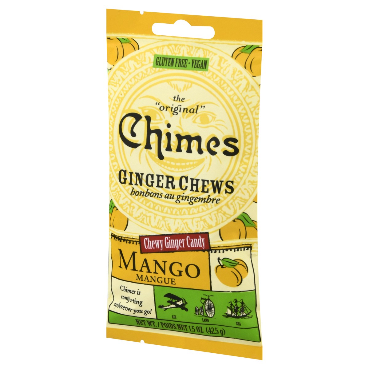 slide 3 of 9, Chimes Ginger Chews Mango, 1.5 oz